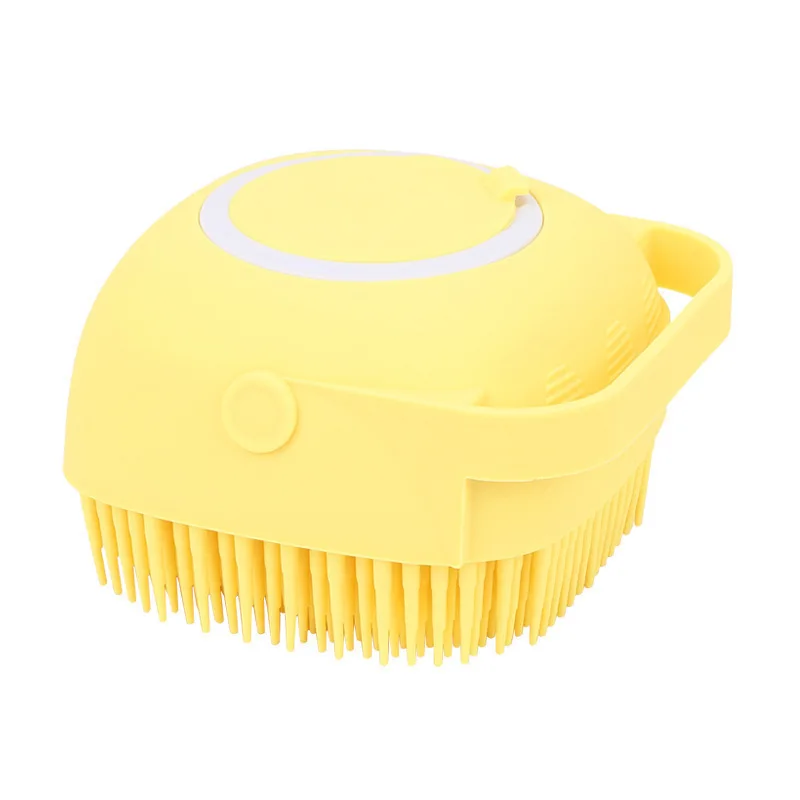 Pet Grooming Bath Massage Brush with Soap and Shampoo Dispenser