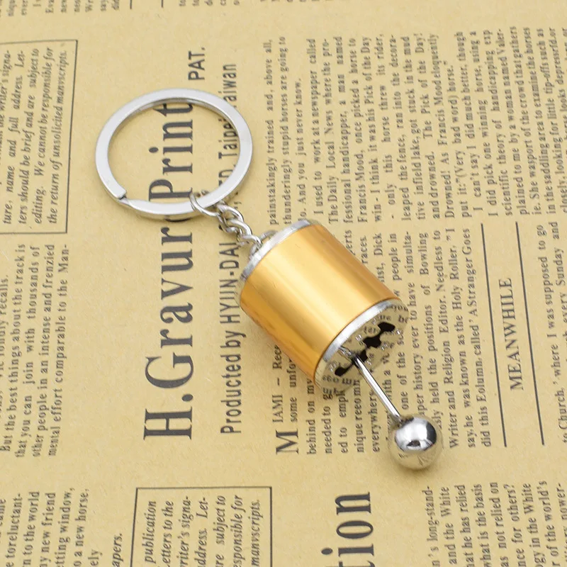 Car modification gear head type keychain Car modification brake disc key chain
