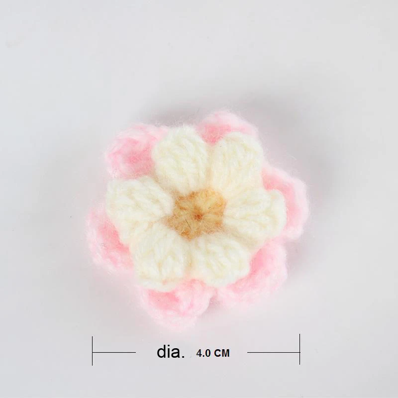 Handmade Colorful Clothes Saw Bags Bucket Hats Craft Party Decorate Peach Flower Patch Crochet Poppy Pattern Free