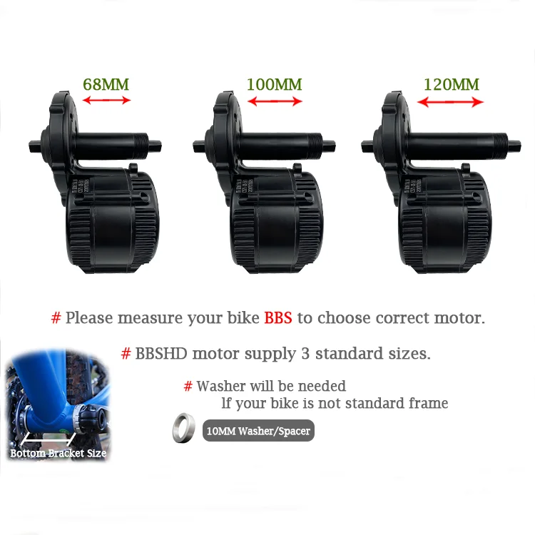 Bafang 48V 500W 750W 1000W Ebike Mid Drive Motor Kit Bafang BBSHD Electric Bike Conversion Kit