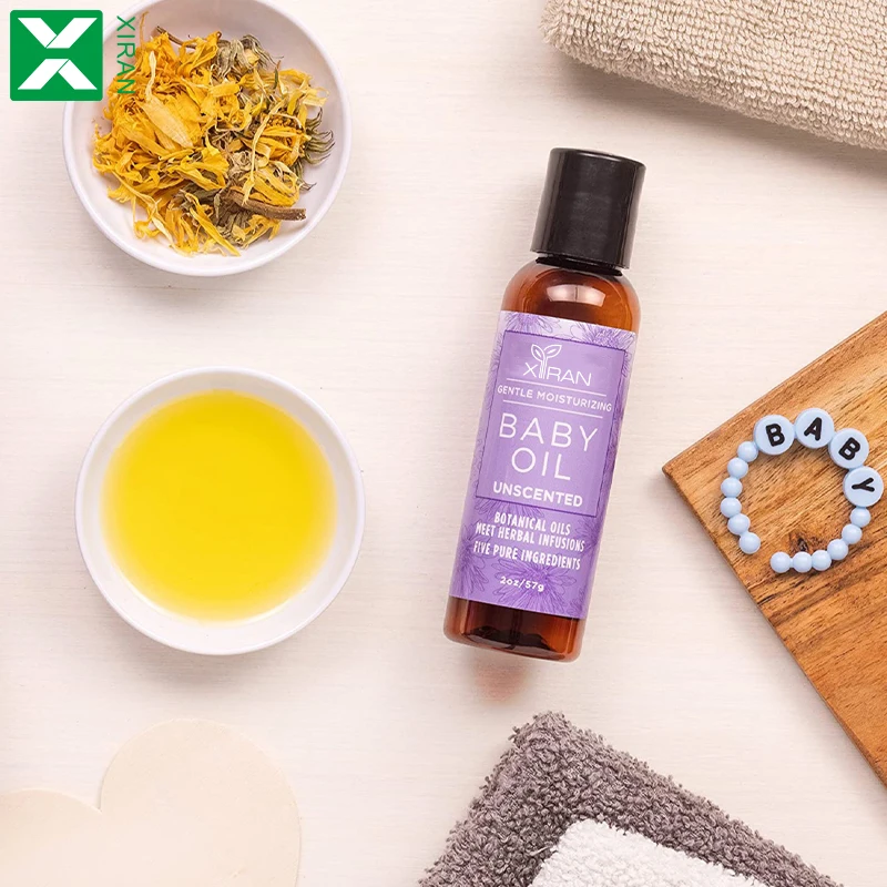 Собственная Марка органическое травяное детское масло для тела, уход за кожей, неароматизированное Детское Массажное Масло