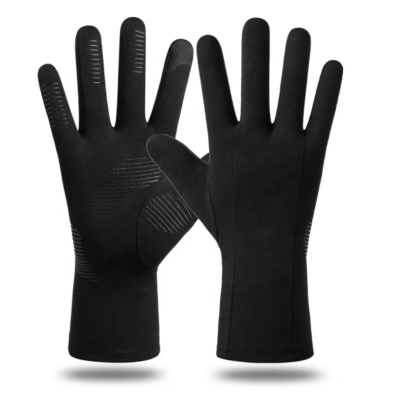 
Sports gloves q905 warm winter touch screen all finger windproof anti slip running mountaineering racing riding gloves for men 