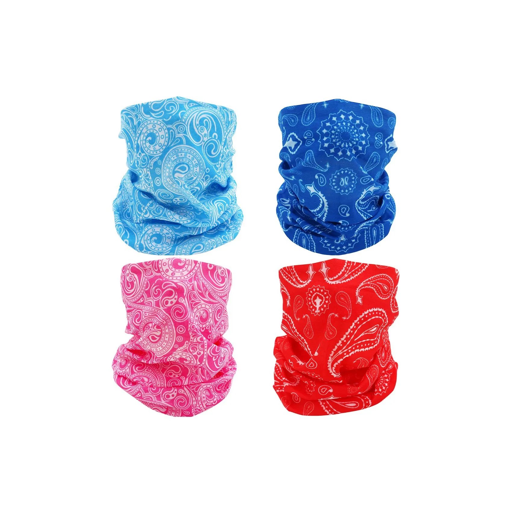 Wholesale Custom Summer Fishing Cycling UV Protection Face Cover Mask Multifunctional Tube Headwear Bandanas Neck Gaiter Scarf