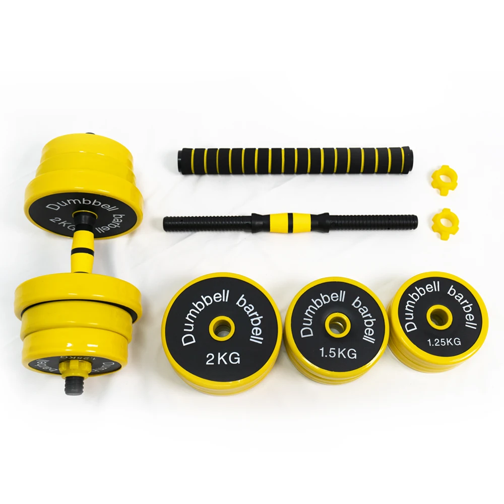 Exercise 10KG 15KG 20KG 30KG 40KG 50KG Factory Price Cement Free Weights Adjustable Barbell Dumbbell Sets