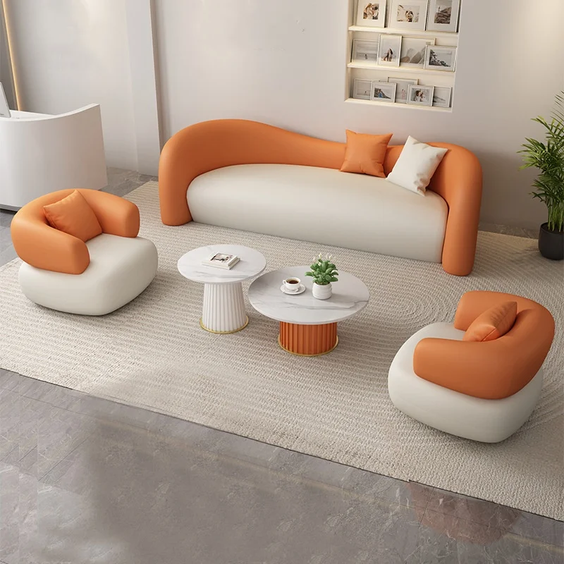 Wholesale Living Room Furniture Remote MIcrofiber Fabric  Modern Beauty Salon Sofa Couch Tatami Sleeper Fabric Sofa For Shop