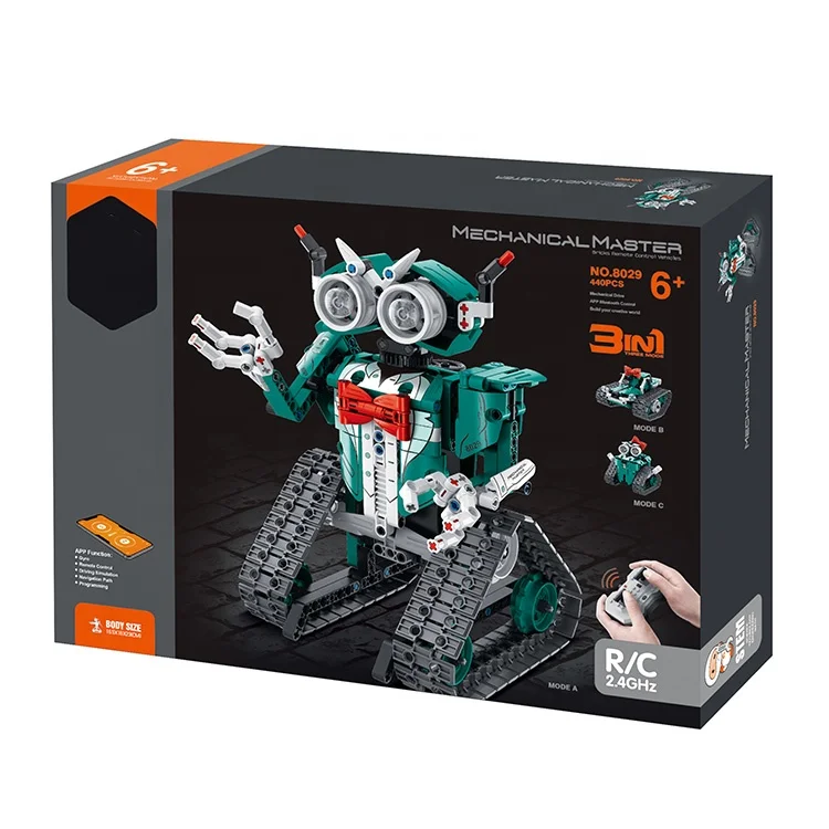 APP programming plastic diy toys robot sets Remote Control building blocks Educational 2.4G RC toy for preschool kids