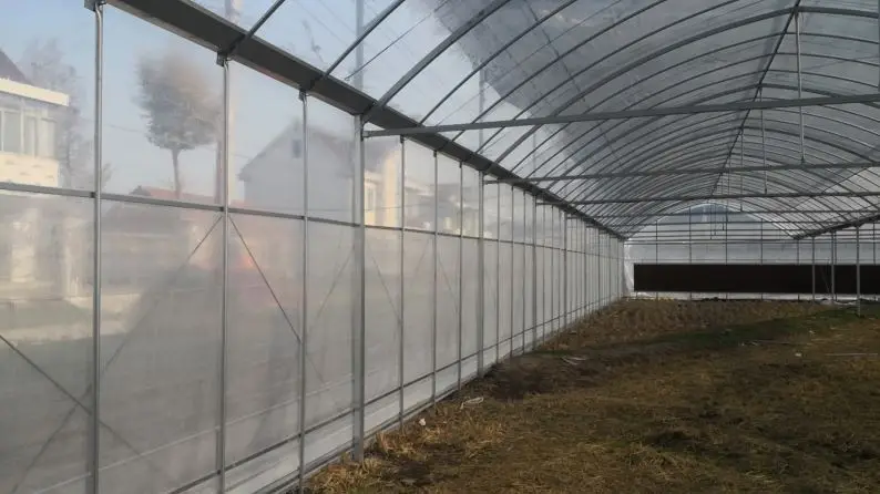 
200 micron uv resistant plastic film aluminum profile structure frame greenhouse plastic covering 