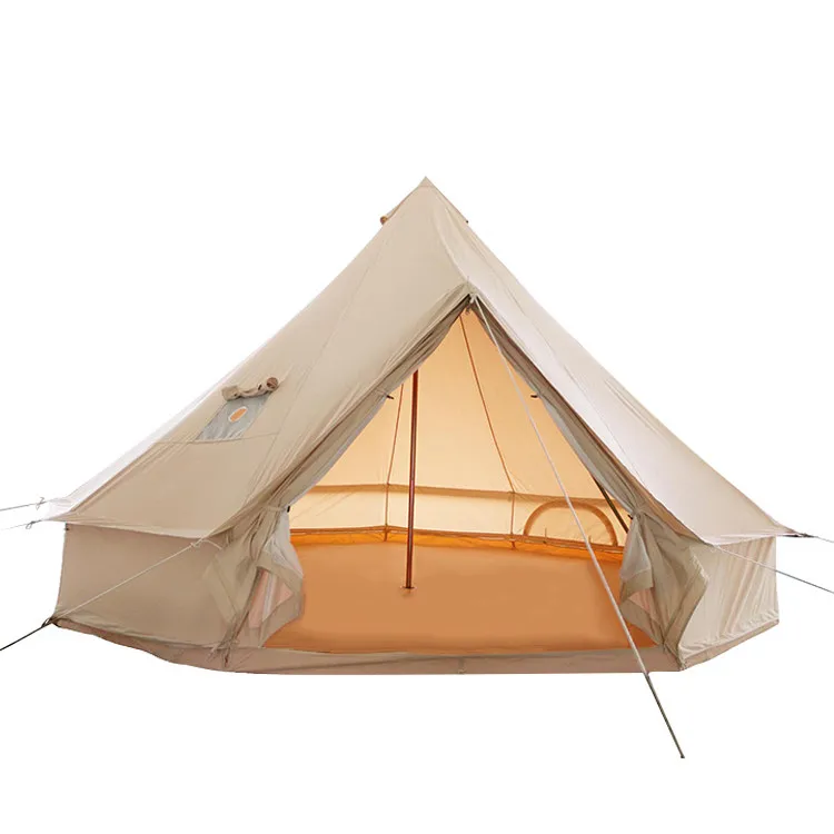 Outdoor Glamping Activities Luxury 6M Canvas Cotton Family Bell Tent Festival Party Wedding Safari Resort Bell Tent for sale