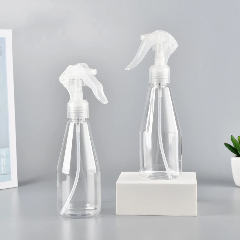 New design 100ml 150ml transparent plastic PET cleaning liquid detergent trigger spray bottle