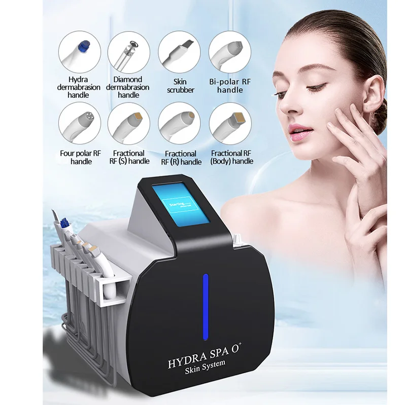 Fractional Rf Skin Scrubber Hydro Diamond Dermabrasion Oxygen Face Spa Hydra Aqua Facial Peel Facial Microdermabrasion Machine