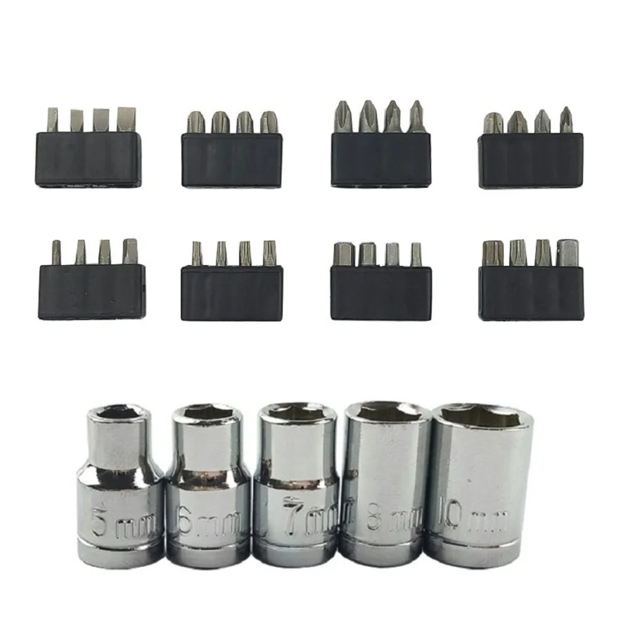 Repair hand tool 40 Pcs Stubby Ratchet Socket Wrench Tool Set