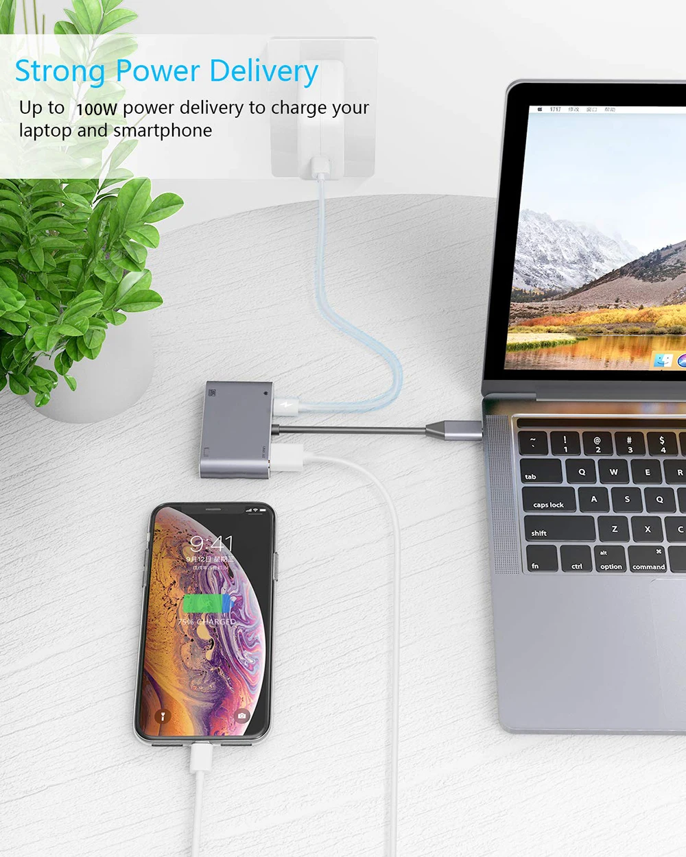 4 в 1 док-станция с USB Type-c и поддержкой разных