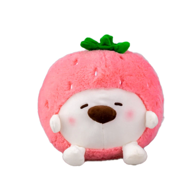 Ledi Wholesale Brinquedo 7 Inches Strawberry Glutinous Rice Bear Plush Toy New Animal Pillow Soft Toy Custom Kids Stuffed Toys
