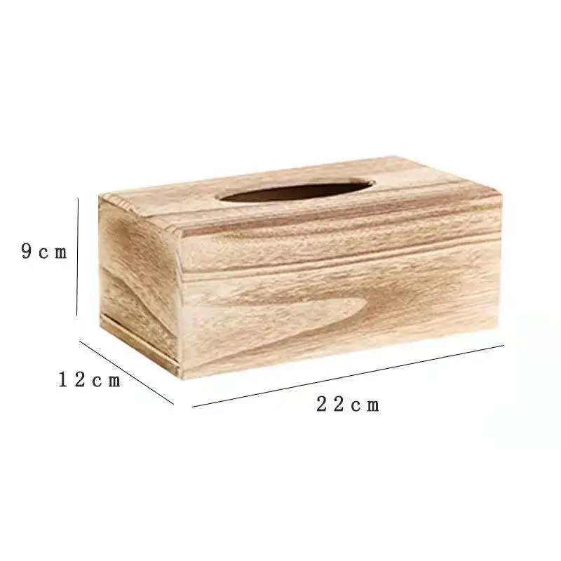 Hot sale walnut wood rectangular secorative storage daily necessities tissue box