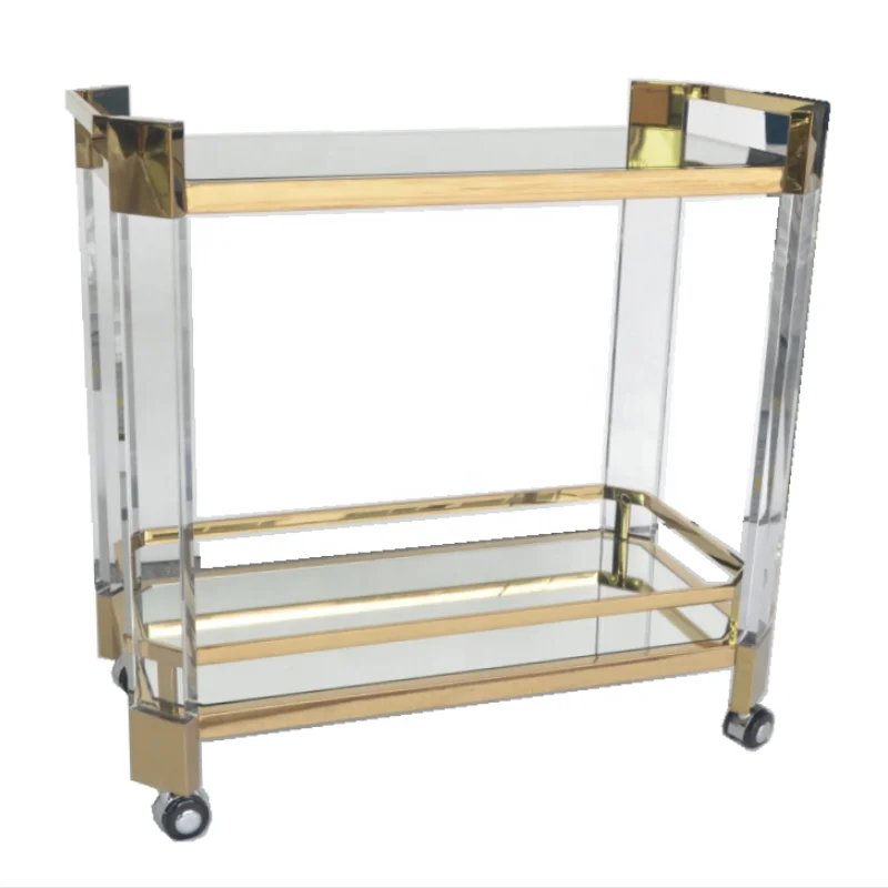 
Gold liquor trolley bar cart wine trolley 