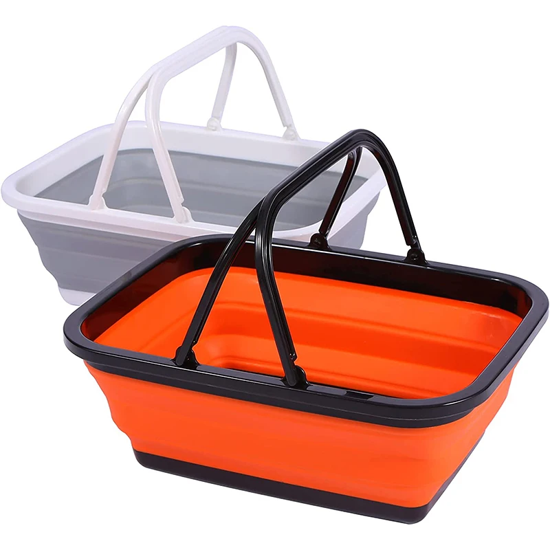 Handy 9L Portable Wash Basin Collapsible Camping Sink with Handle for Car Camp Hiking and Home