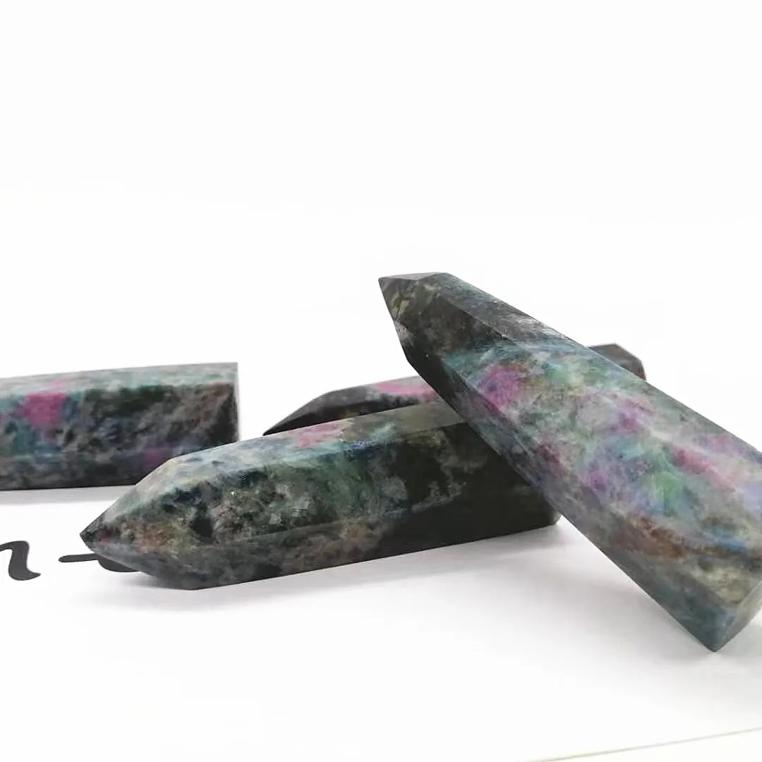 New product natural healing crystal wand tower ruby in kyanite quartz point for wedding souvenirs