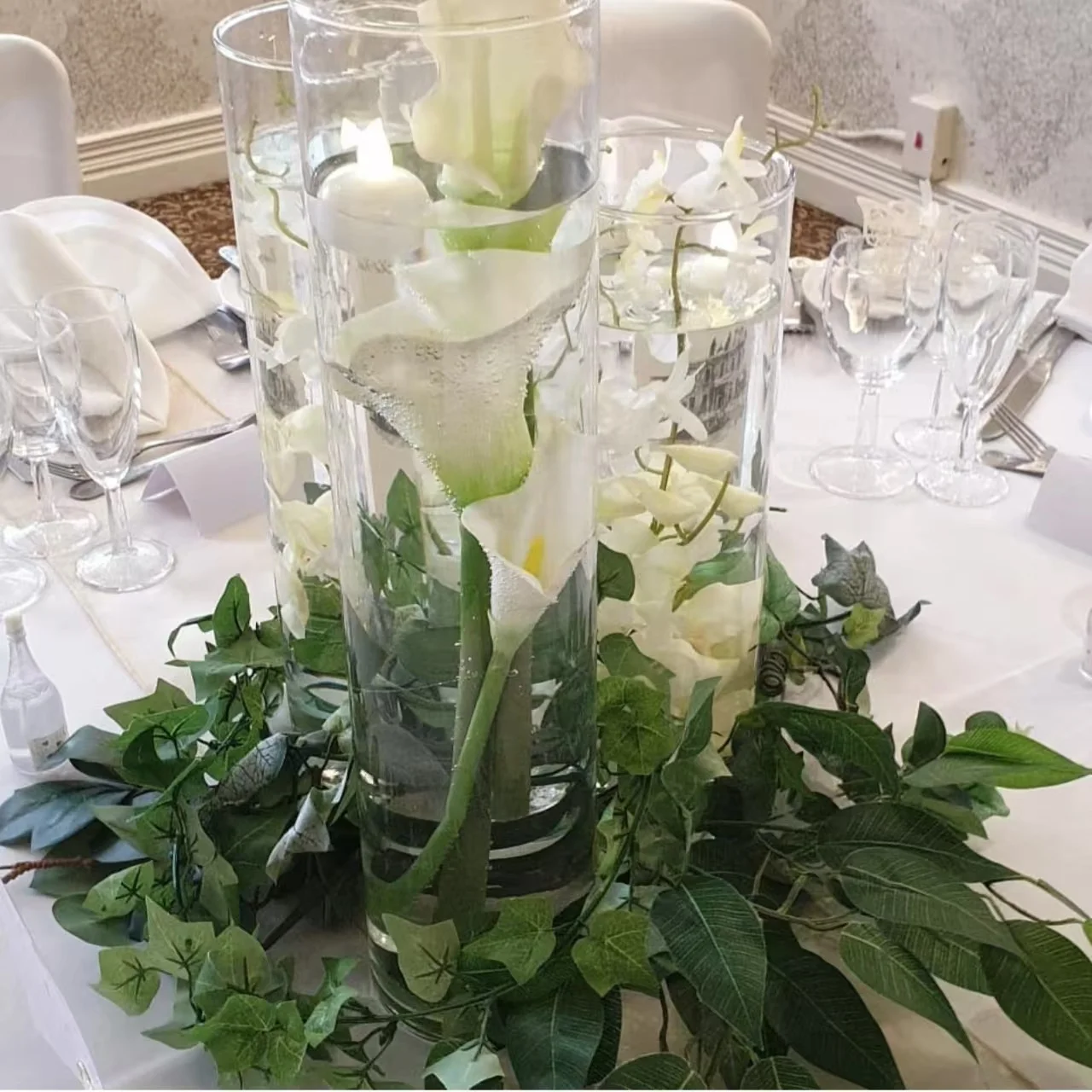 extra frosted transparent wedding table large height wide mouth straight tube tall round crystal flower cylinder glass vases