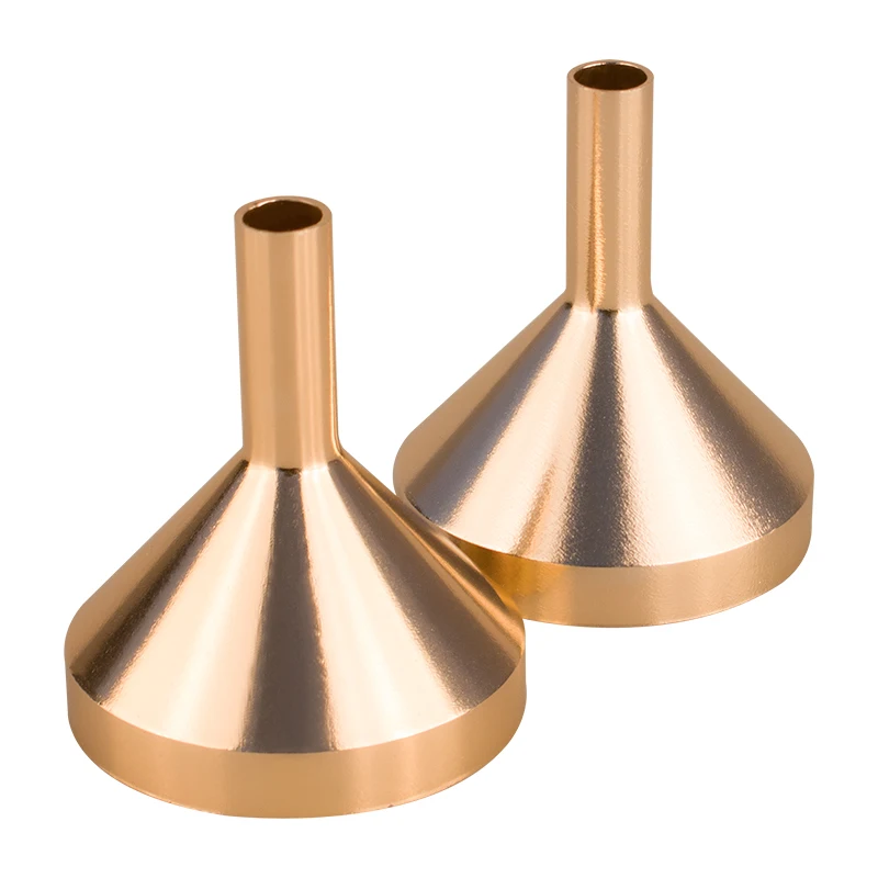 
High Quality Small Metal Aluminum Gold Silver Empty Oil Essential Perfume Refill Tool Perfume Funnel For Spray Atomizer 