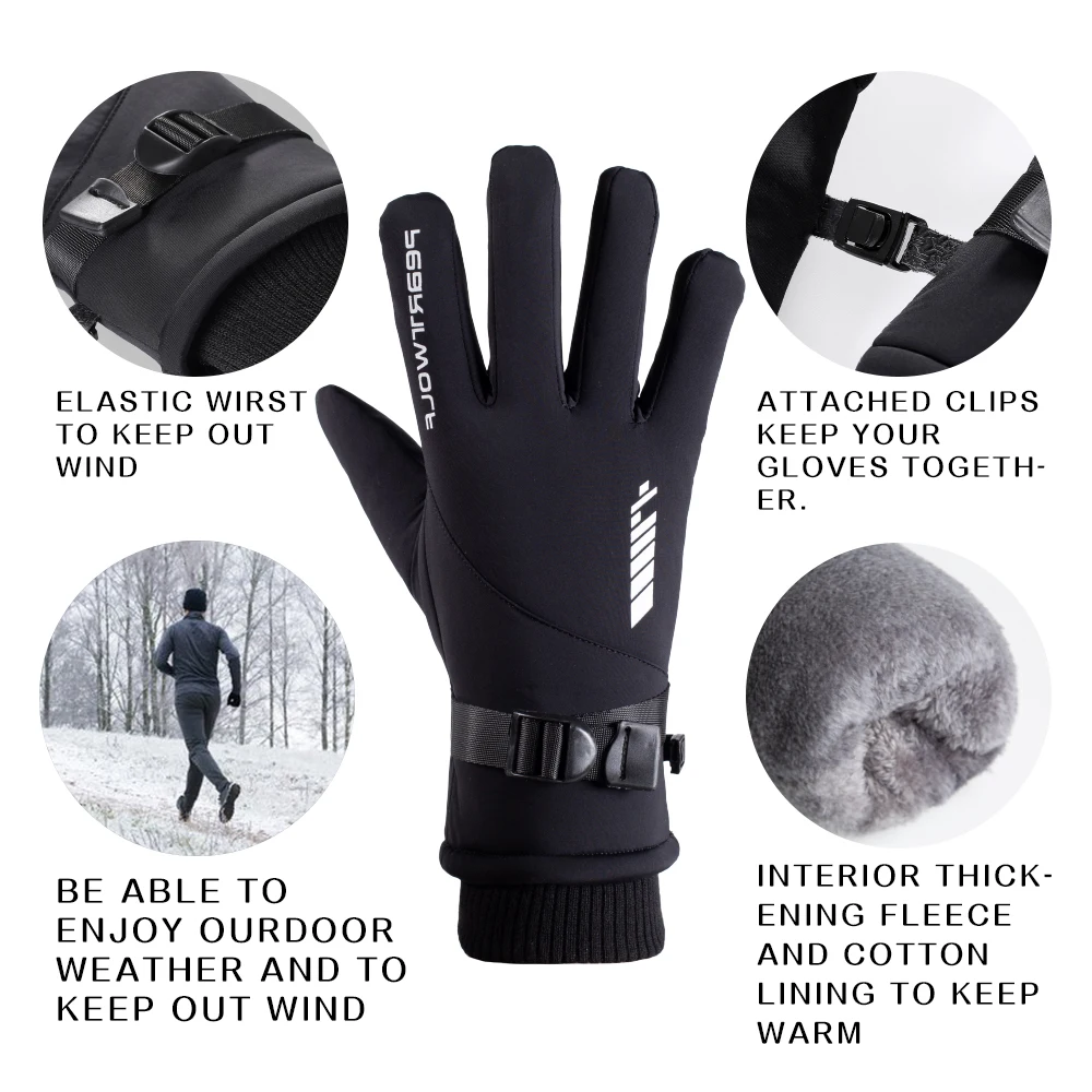 Winter warm ski motorcycle bike gloves that can touch the screen