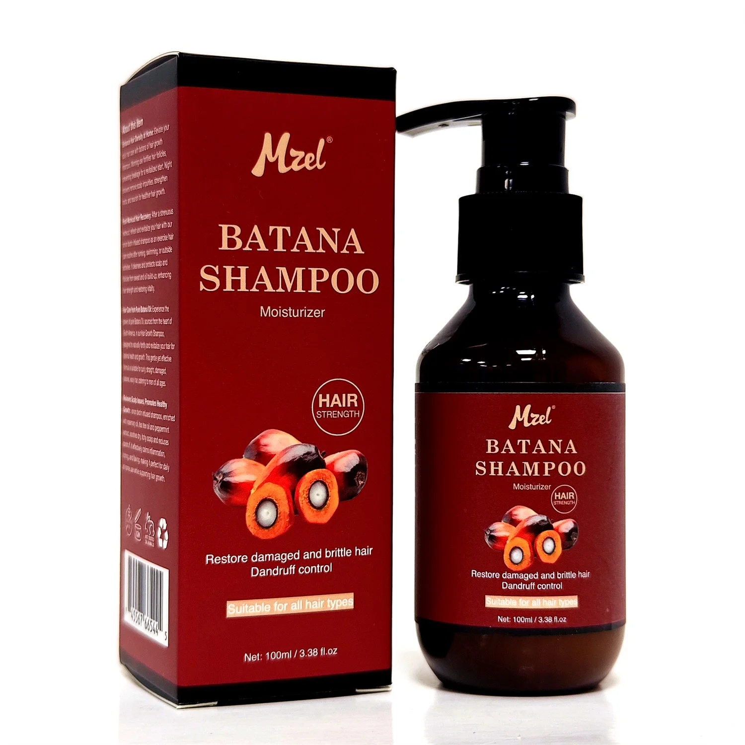 Private Label Natural Hair Growth Batana Oil Shampoo and Conditioner Set with Biotin for Strengthening & Repairs Damaged Hair