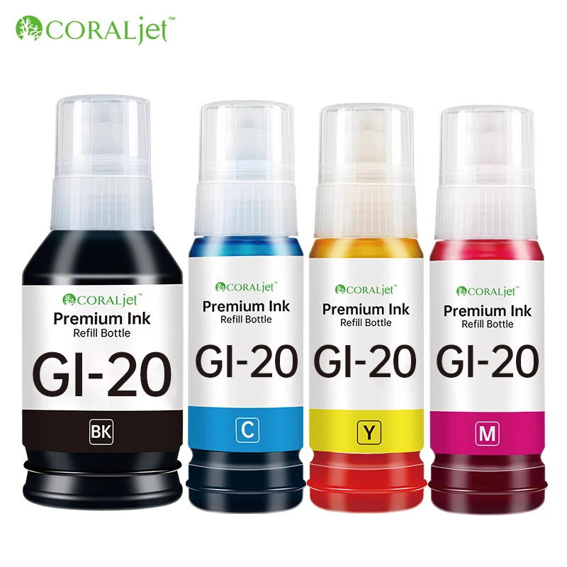 Слимационные чернила CORALjet на водной основе 20 GI-20 для принтера Canon G5020 G6020 G7020 G1220