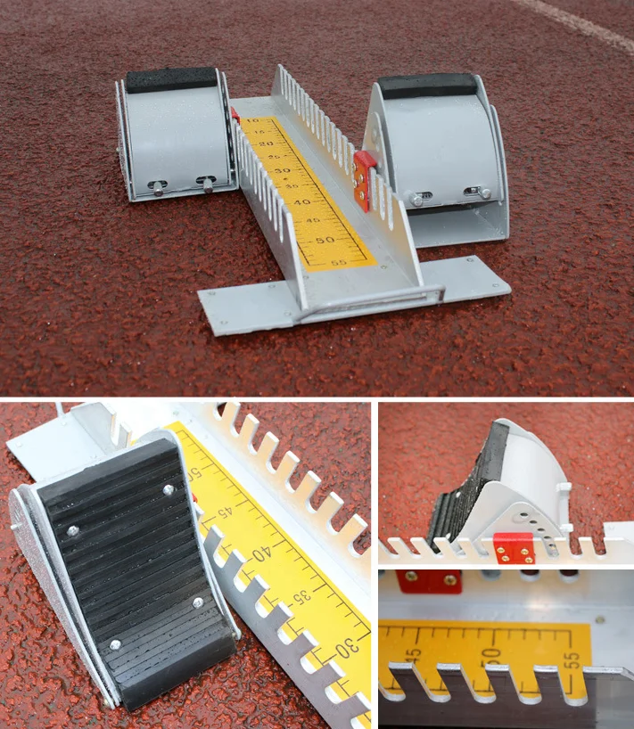 Factory Direct Aluminum Alloy Adjustable Athletics Track And Field Equipment Athletic Starting Blocks