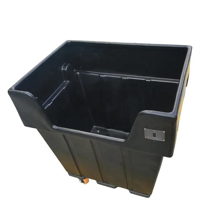 Wet &Dry HDPE Rotomold Rectangular Plastic Laundry Linen Trolley Carts With 500L