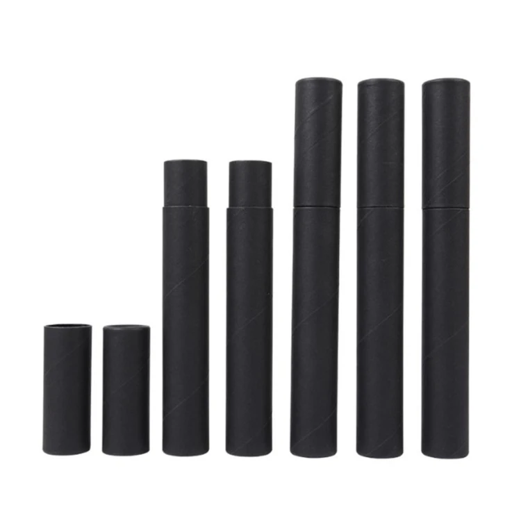 Пустые цилиндрические коробки из крафт-бумаги, тубус для благовоний, коричневый бочонок, маленькая коробка для хранения карандашей, удобная переноска