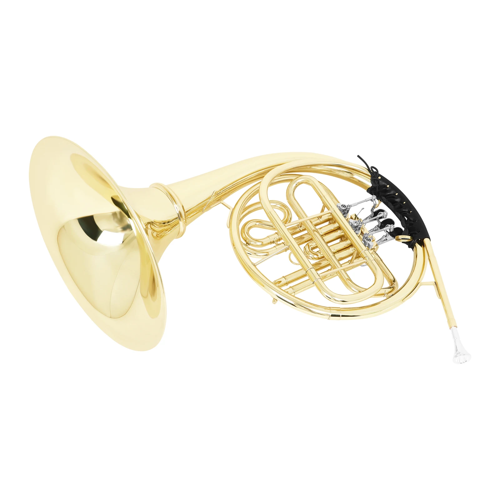 China MBAT Factory Wholesale Price  Bb Tone Yellow Brass Split 3  Keys Golden  French Horn