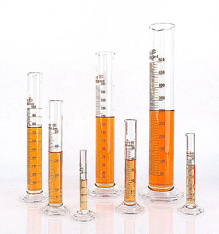 10ml 25ml 50ml 100ml 250ml 500ml 1000ml 2000ml Glass Hexagonal Base Measuring Cylinder For Lab Use