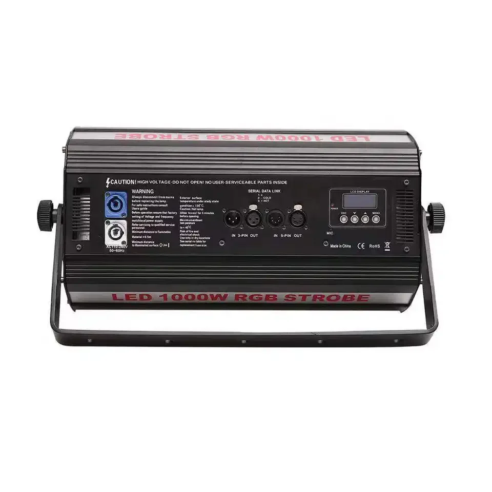 LED 1000W strobe light bar karaoke club music disco dj stage light RGB numbers pattern letters Thin style 80 paragraphs chengwen