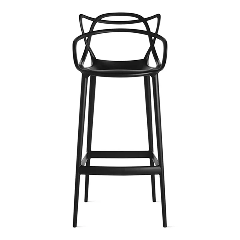 plastic interlaced rattan armchairs pp seat breakfast bar stool event bar chairs for restaurant counter