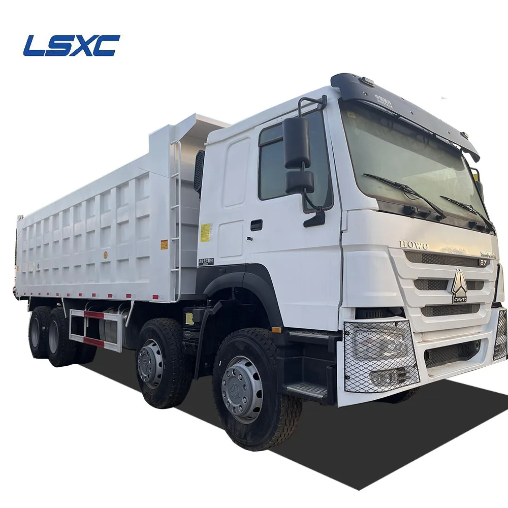 Used generous quantity 8*4 Used dump truck Yellow white dump truck Loading and unloading Euro 3