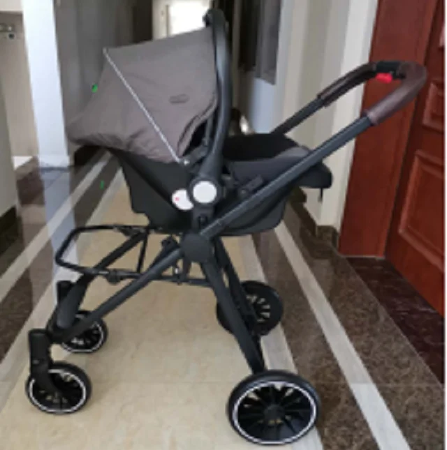 European Design 3 in 1 hand Light Foldable Removable Front Bumper Adjustable Backrest Travel  Multi-Functional Baby Stroller