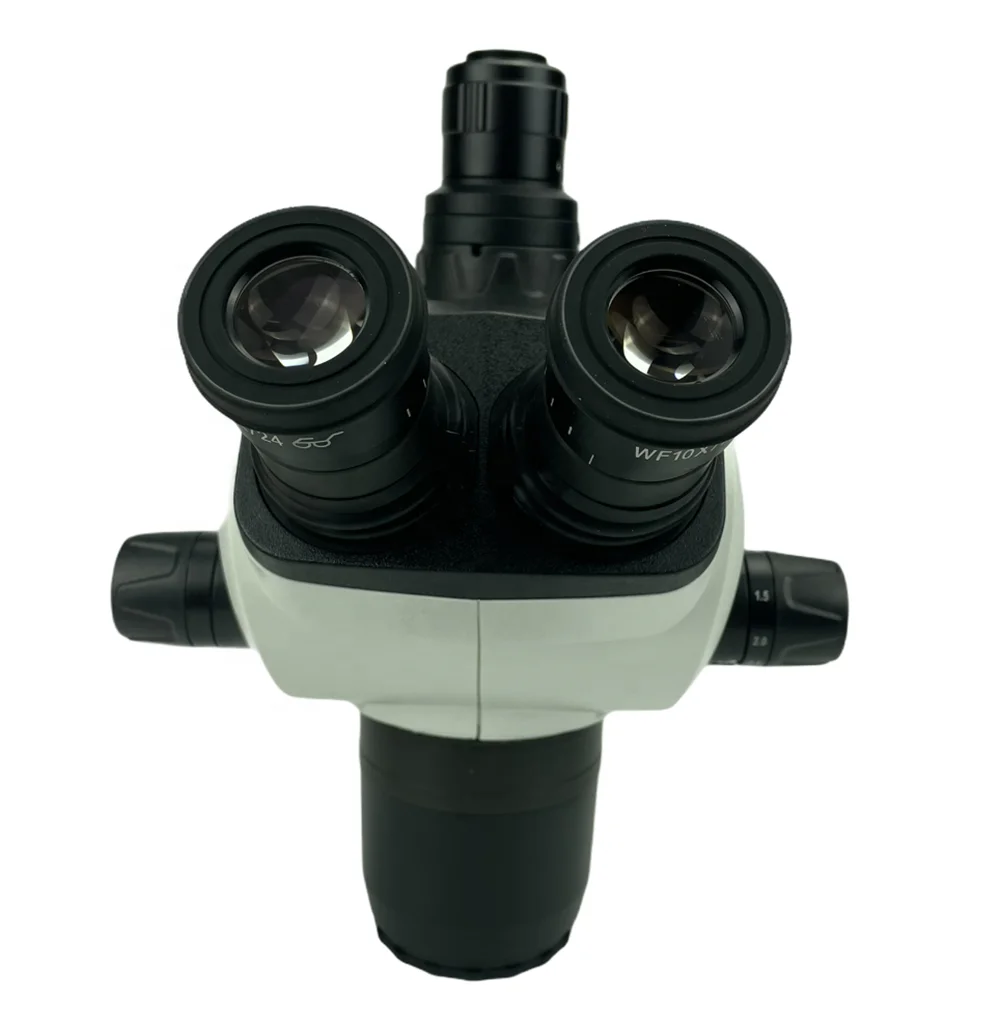 ZM-6847THE 0.68X-4.7X Trinocular Stereo Microscope head body with 10X/23mm eyepieces and 1X C-mount adapter