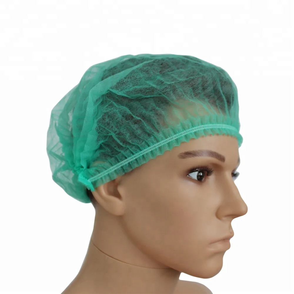 disposable hairnet mesh Spunbond Bouffant PP Nonwoven Hair net Isolation Elastic Dustproof Mesh Mob Cap