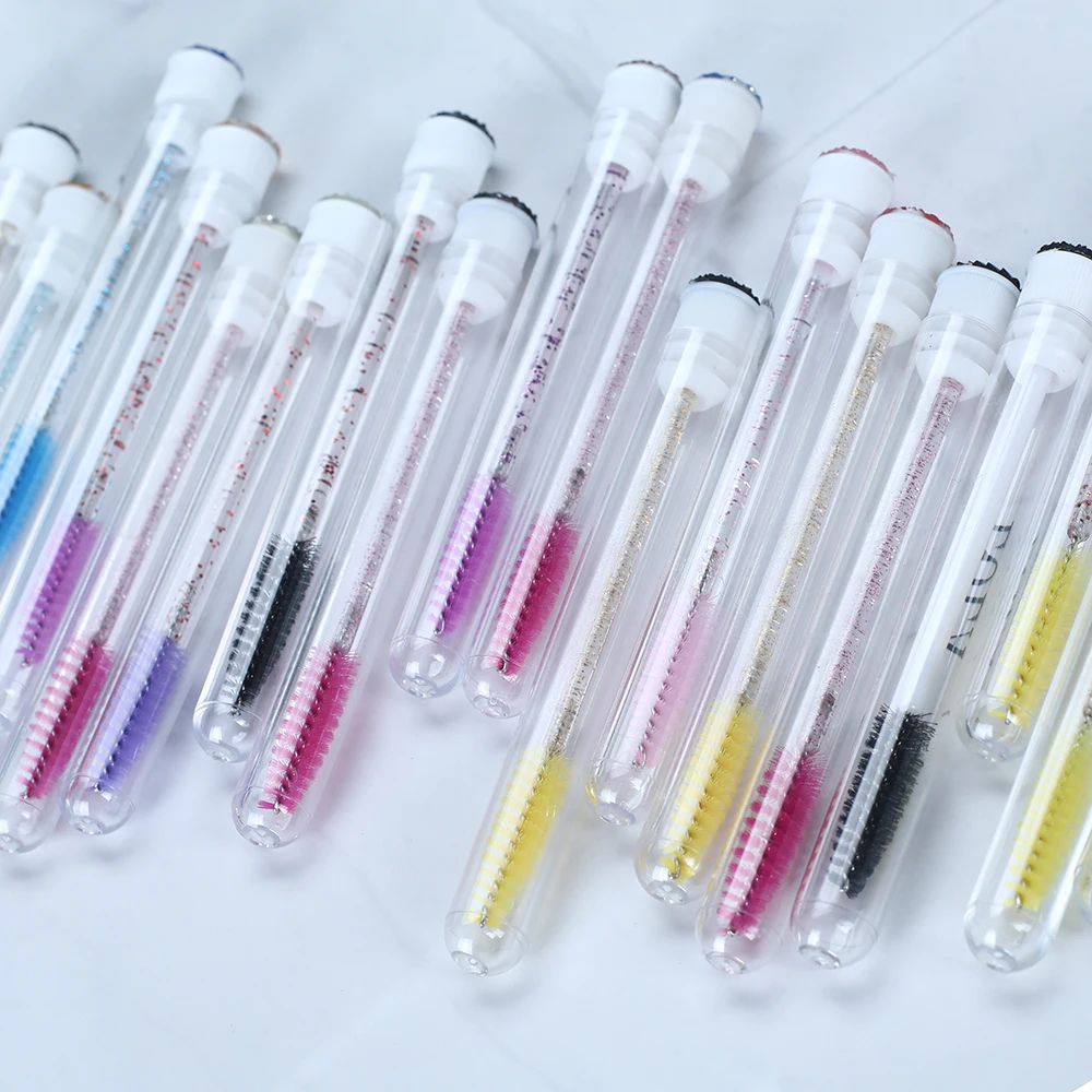 
Eyelash mascara brushes disposable eyelash spoolie brush lash wands tube eyelash wand case lash cleaning brush 