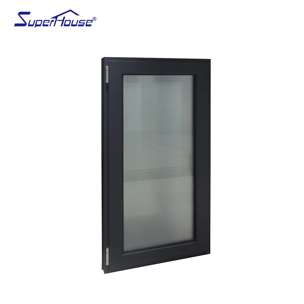 Black Aluminum Window Australian Standard Double Glazed Bay Casement Windows Price