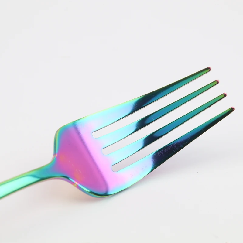 Amazon hotsale gold 6pcs cutlery custom stainless steel flatware set