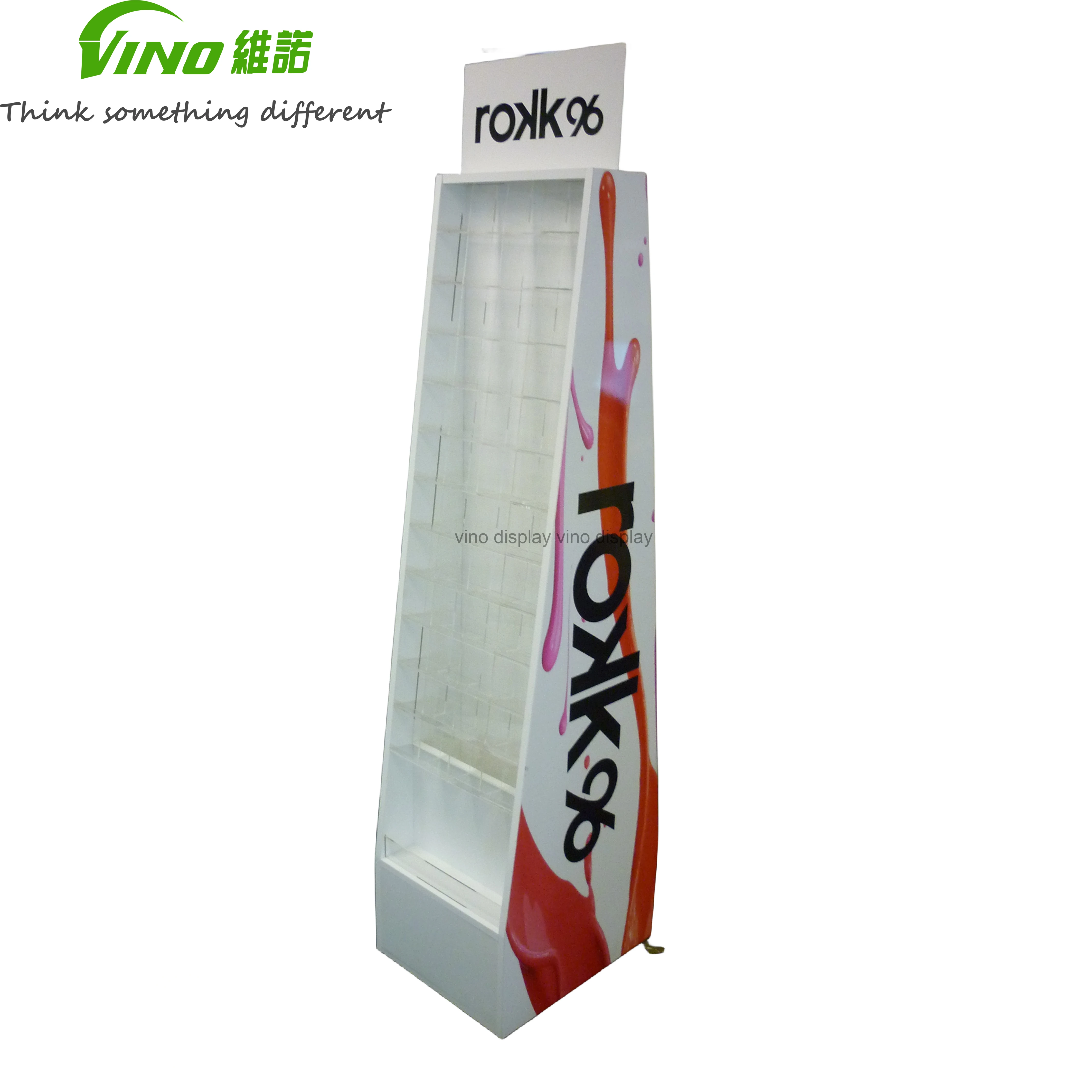 Supermarket Clear acrylic storage shelves, custom floor retail store product display stands,acrylic display shelf