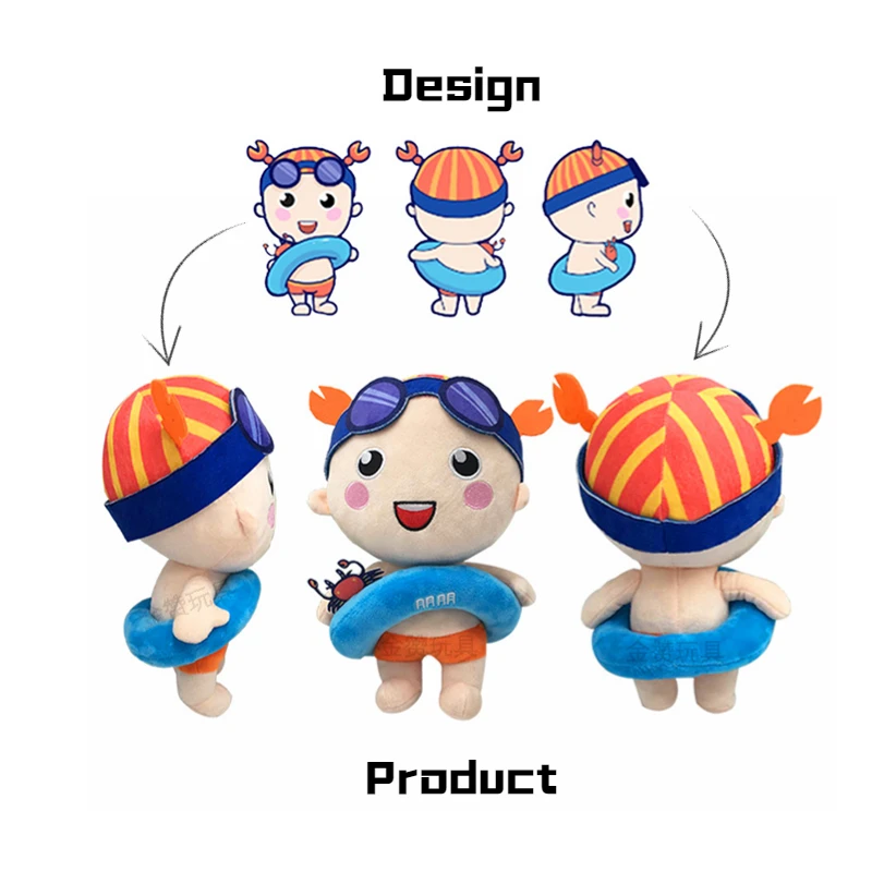 Custom Cartoon Pillow Doll In To Mascot Keychains Valentines Large Soft Panda Stuffed Animal Shaped Plush Figure Toys