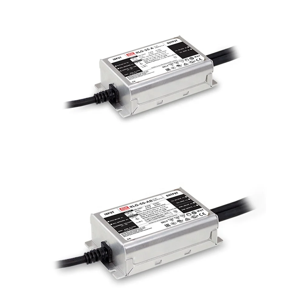 XLG-25/50/75/100/150/200/240 IP67 25W ~ 24W Светодиодный драйвер AC-DC PCU Постоянный режим энергопотребления бренд MEAN WELL представляет импульсный источник питания светодиодного табло