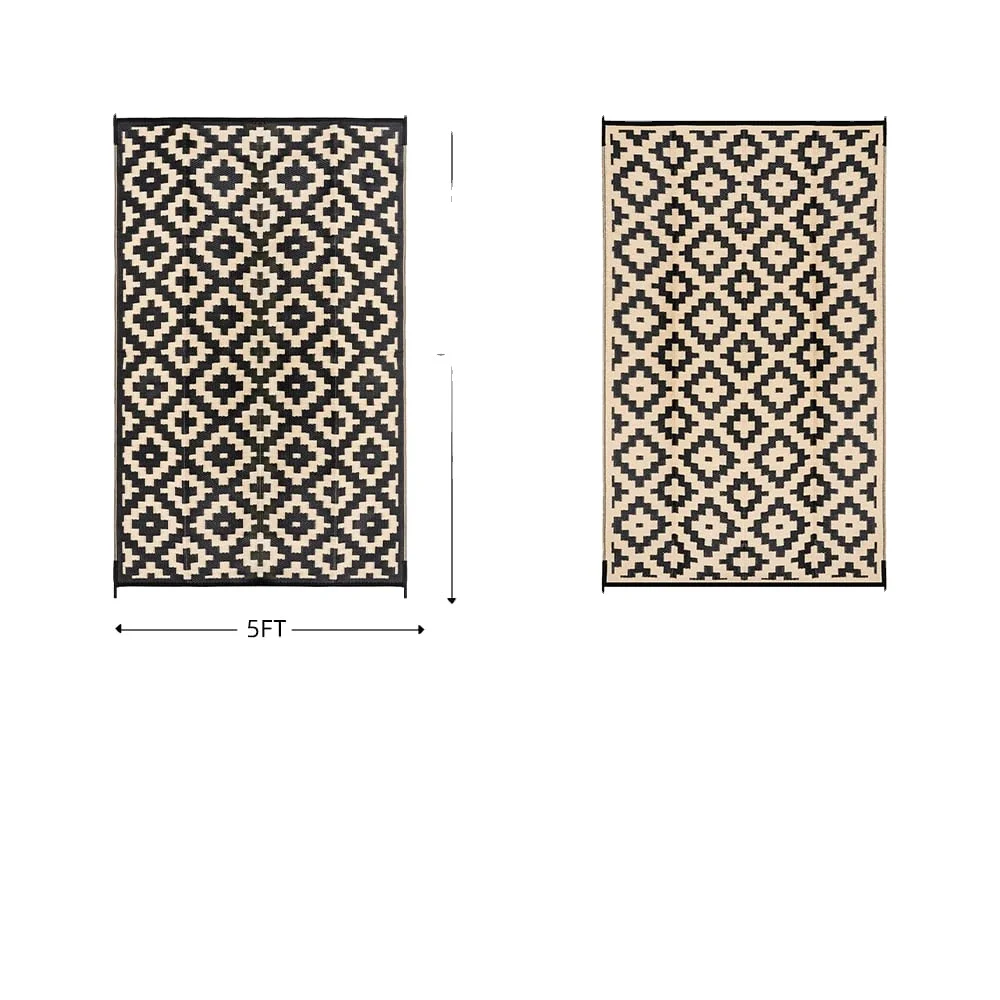 Outdoor Plastic Straw Rug Waterproof Mat Washable Large Floor and Rug for Outdoors Recreational Vehicle Camping Indoor Outside