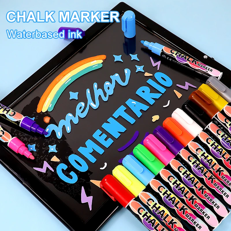 Longorgeous School Chalkboards Markers Pen Low Odor Art Erasable Markers For Glass