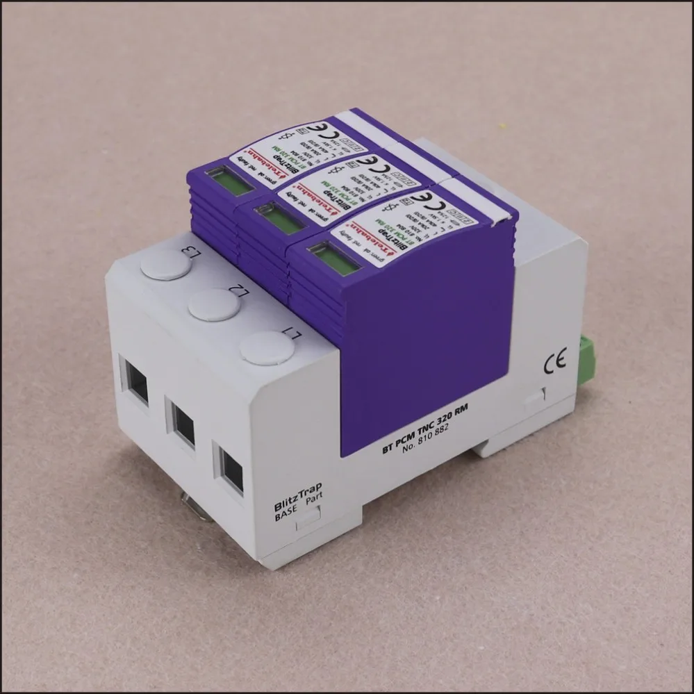 BT PCM TNC 320 RM Class II 3 Phase TNC Telebahn SPD 40kA AC KEMA-KEUR CB CE Protec Surg
