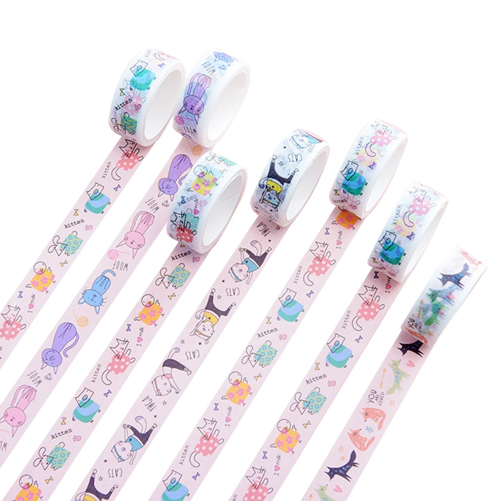 
Professional Customized Hand To Tear Masking Washi Tape DIY Manual Account Color Cartoon Tape Printing 