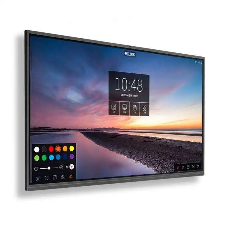 T-C275I 75Inch Hot Sale Dual System Teaching Electronic Whiteboard Digital Board Smart 4K Display ASANO All In One Touch Screen