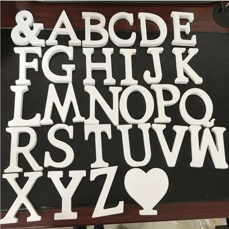 Customized Wood Home Decorative Letters A 26 Letters Wooden Alphabet Wall Letter for Bedroom