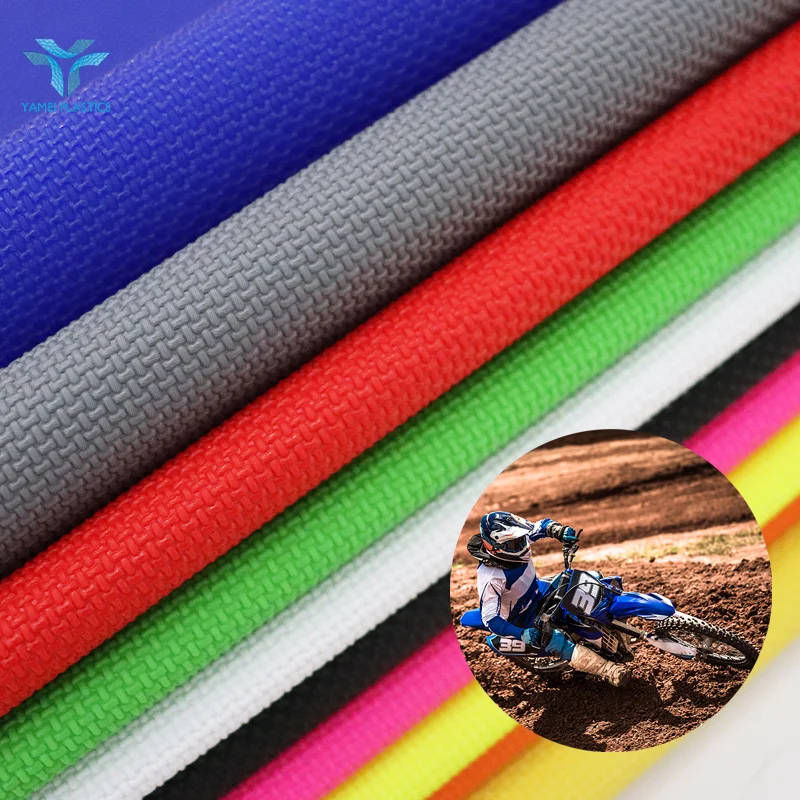 Manufacturer Customization Multicolor Dirt Bike Seat Cover Surface Protector Faux Synthetic Leather PVC Leather for Motorcycles